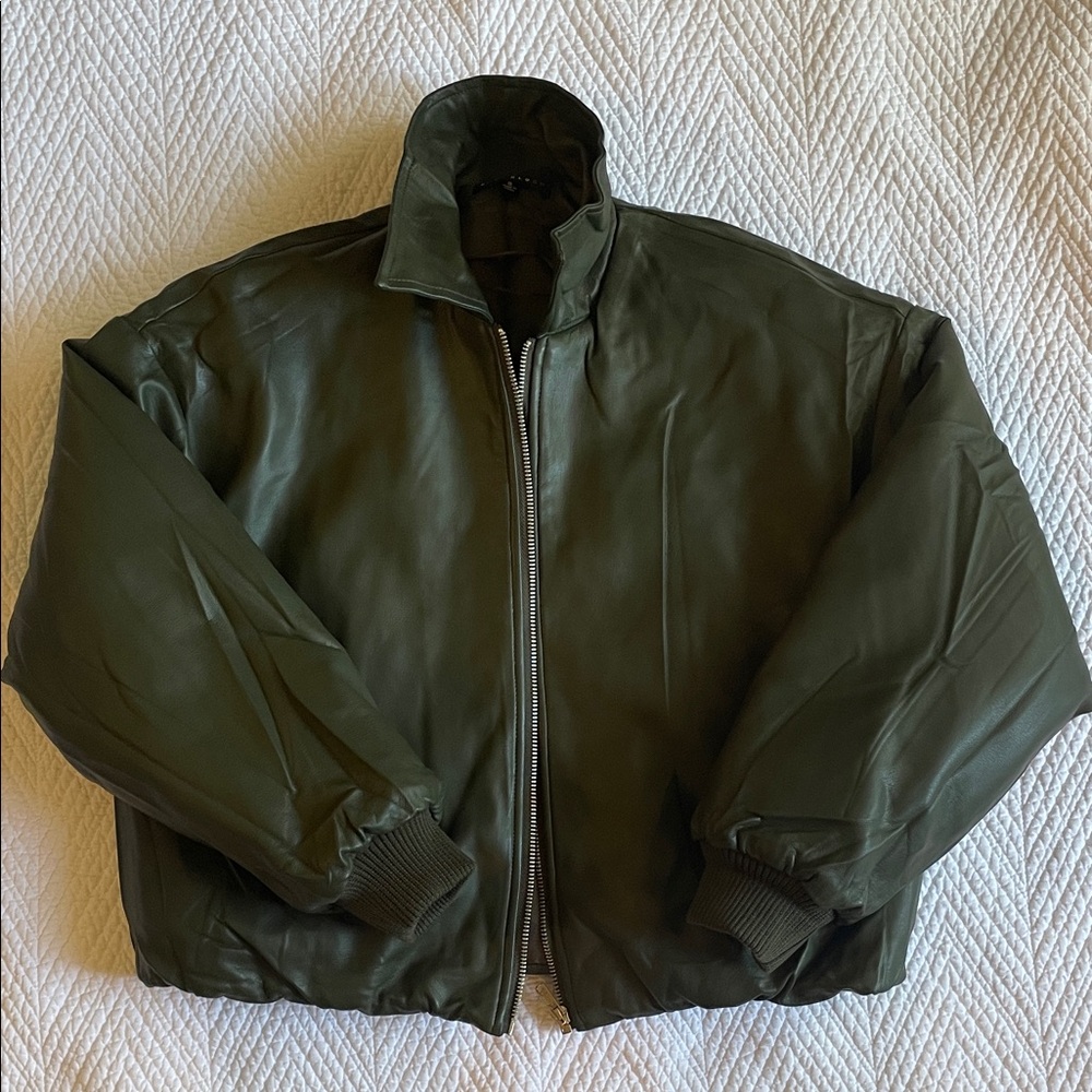 Blue Blush Women's Dark Green Bomber Jacket